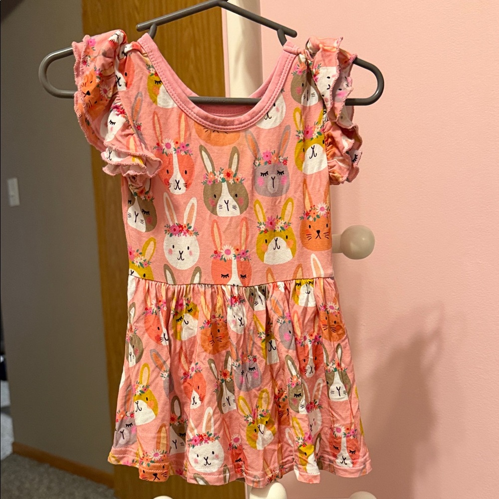 Little Sleepies Pink Floral & Animal Baby Tank Top